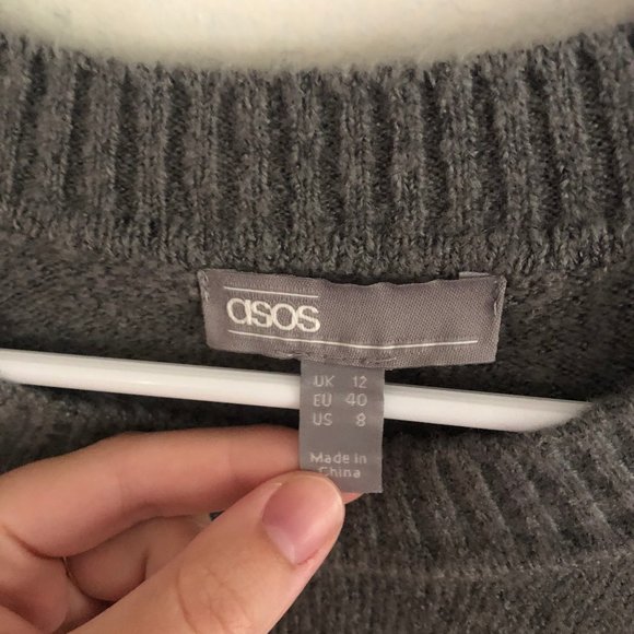 ASOS DESIGN knitted mini dress in fluffy yarn - Picture 7 of 7